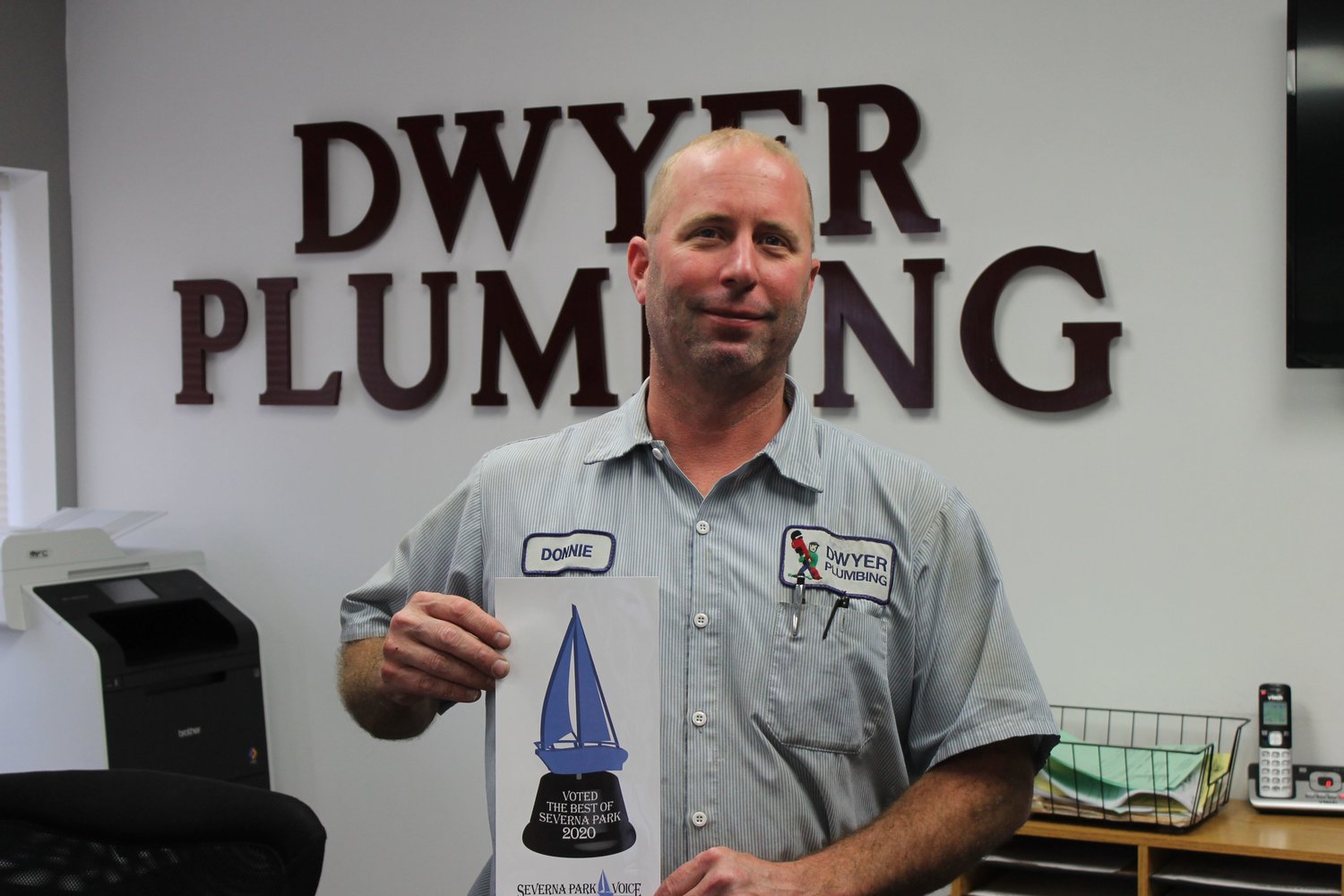 Dwyer Plumbing was voted Best Plumbing Service.
