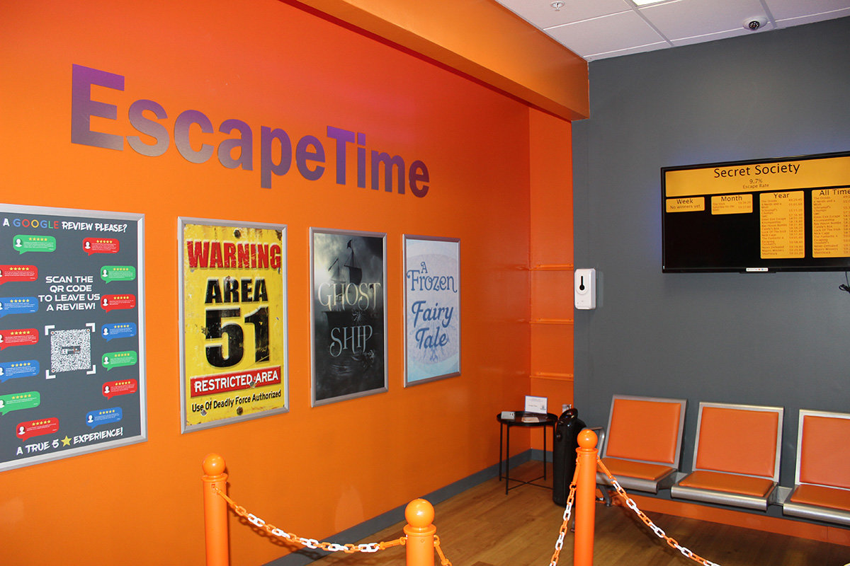 At its Severna Park location, EscapeTime currently offers three themed rooms: Ghost Ship, A FROZEN Fairy Tale, and Area 51.