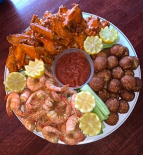 Severna Park Taphouse is offering to-go platters. Popular picks include wings, veggies and cheese, dips (queso, chicken buffalo or crab), shrimp cocktail, oysters on a half shell, crab balls, club sandwiches and more.