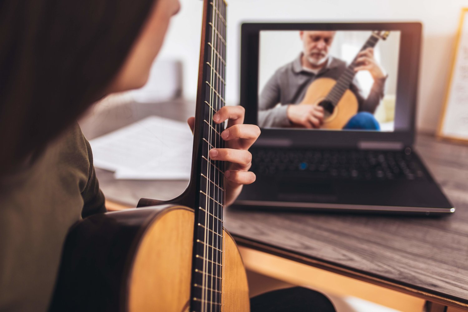 In-person and virtual private lessons are available for anyone who wants to play guitar, bass and ukulele.