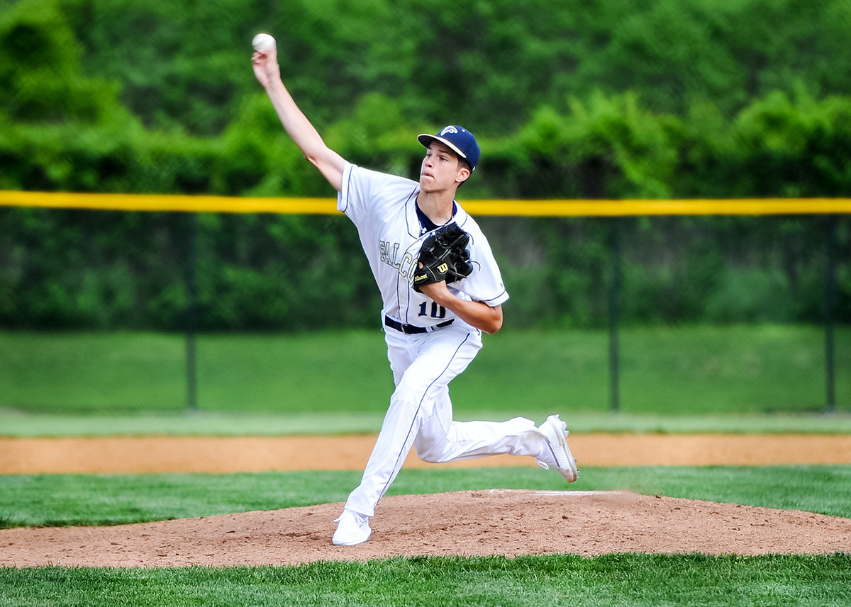 Nick Carparelli pitches for the Severna Park High School baseball team and also plays basketball.