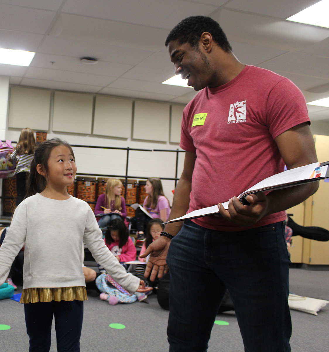 Gerald Jordan instructed an after-school program at Pointers Run Elementary in Clarksville.