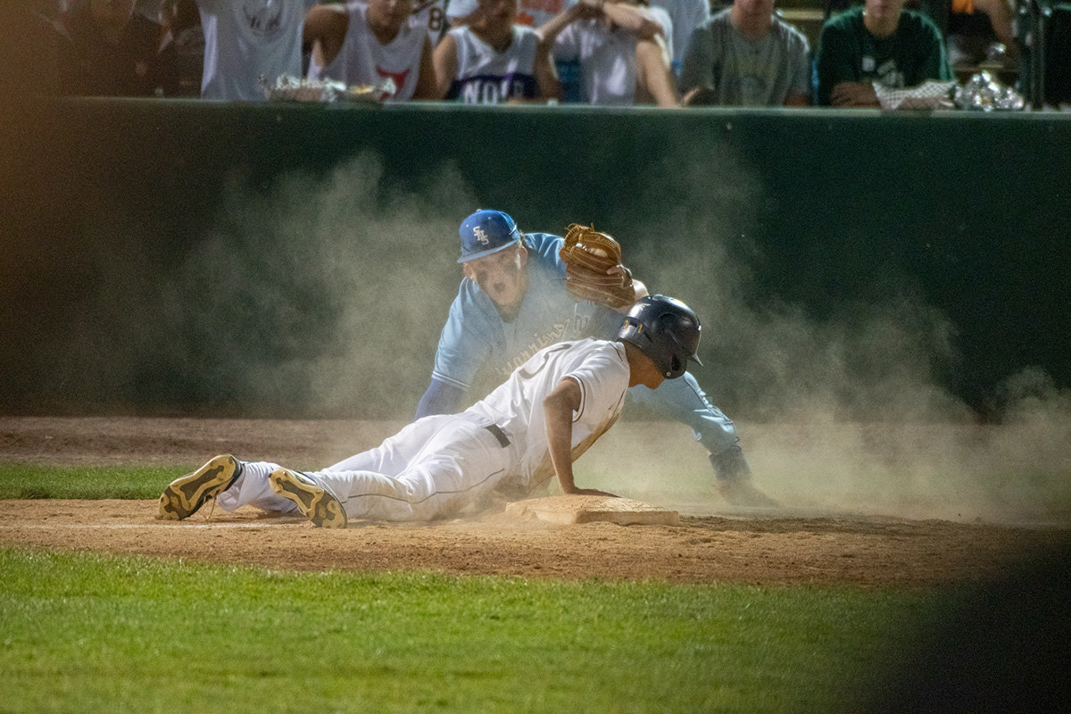 Robert Weaver stole second base in the third inning against Sherwood.