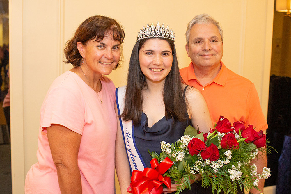 Connie and Sam Karides supported their daughter, Elizabeth, during the pageant for Maryland State Dairy Princess in July.