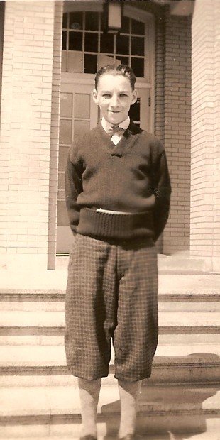 In 1934, 13-year-old Ken Brady dressed for school in knicker pants.