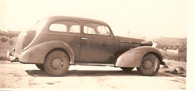 Ken Brady purchased his first car, a 1936 Oldsmobile, in 1941 for $400.