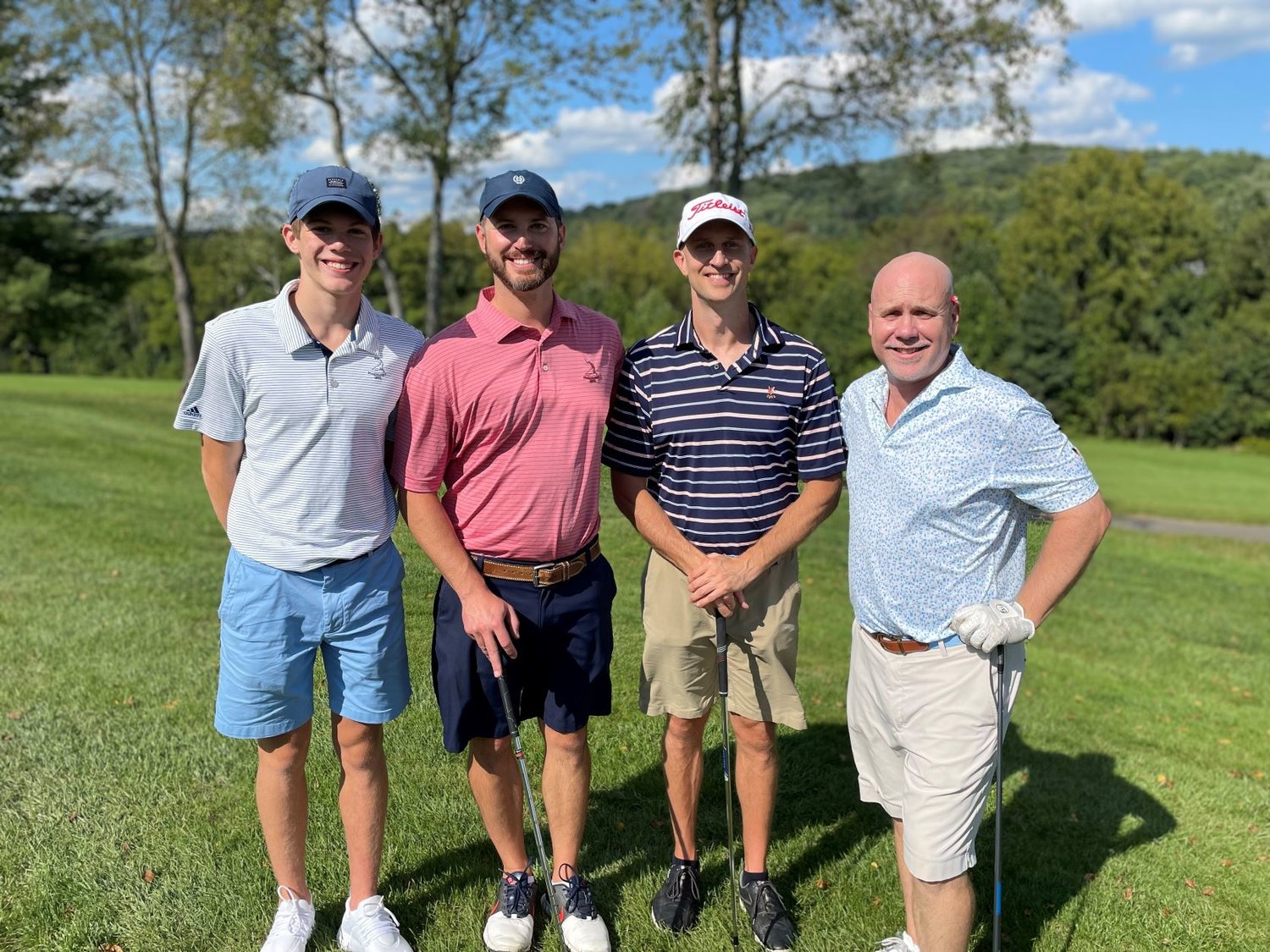 Carter Crivella, Nick Crivella, Chad Crivella and Spencer Neal golfed to raise funds for Casey Cares Foundation on September 11.
