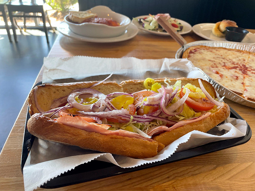The Italian cold cut sub hit the spot with fresh bread and a blend of vegetables and meat.