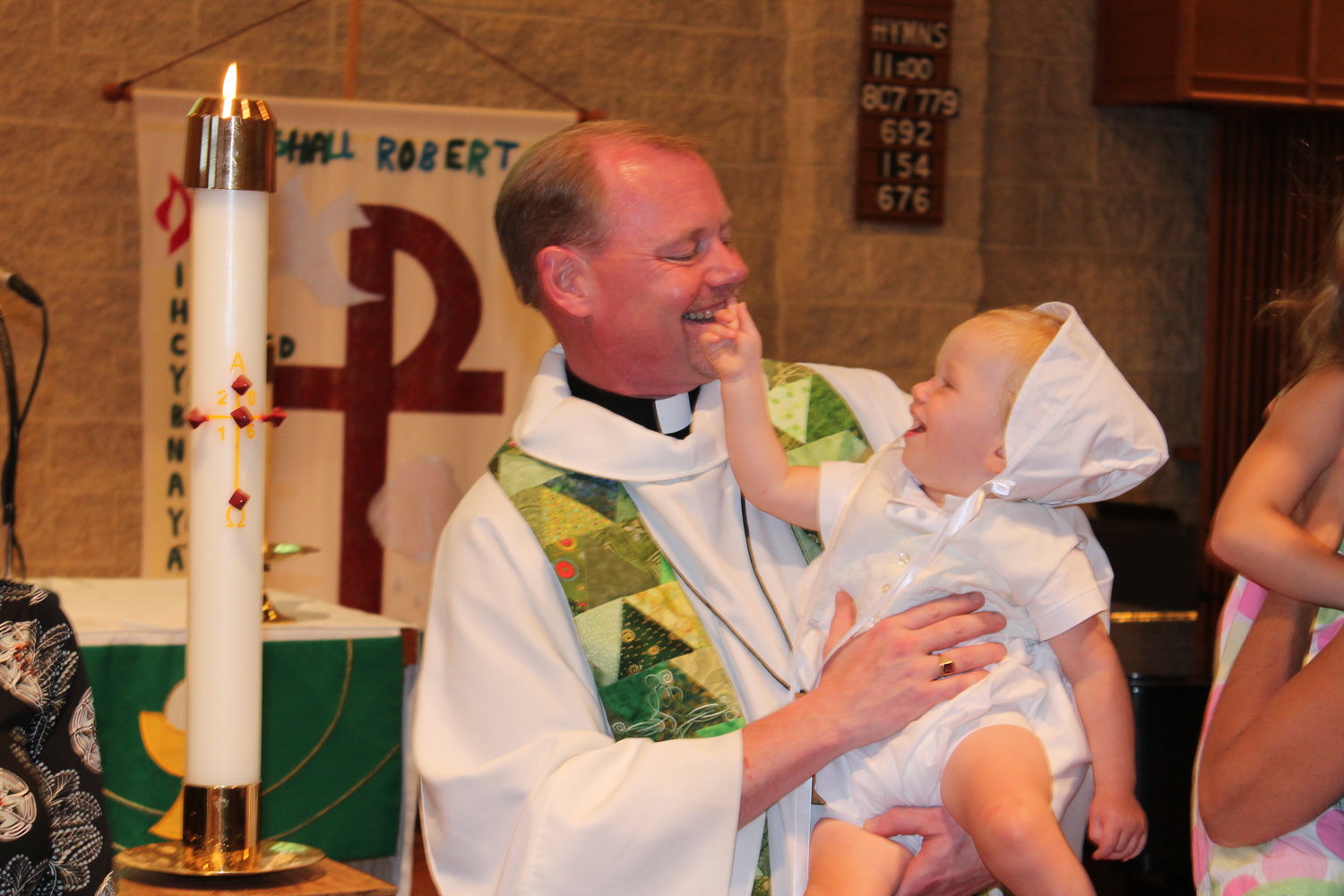 Reverend Shawn Brandon said celebrating sacraments, including the sacrament of baptism, is one of his favorite parts of the job.