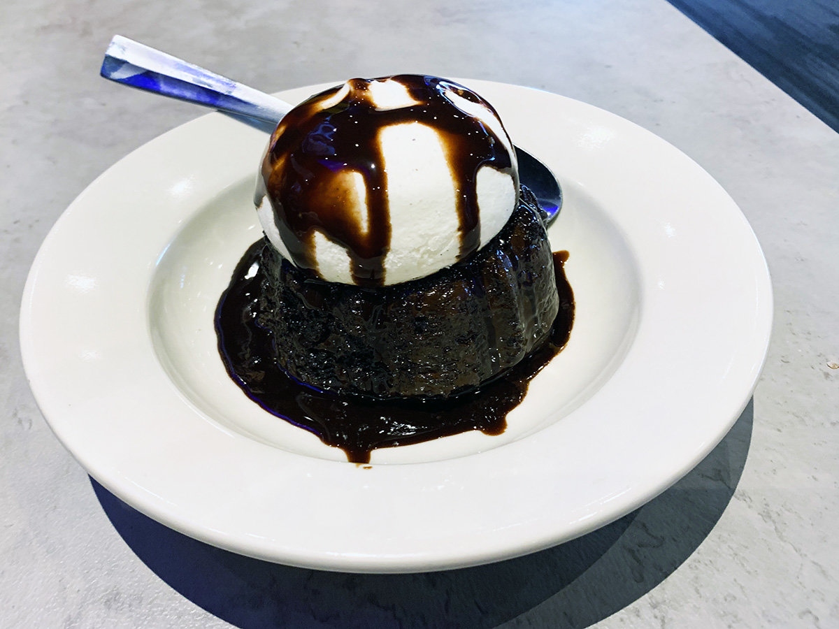 JB’s lava cake was warm and decadent with a molten middle.