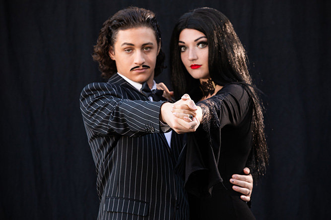 Liam O'Toole and Erica Yamaner star as Gomez and Morticia Addams, respectively, in Children's Theatre of Annapolis' production of "The Addams Family."