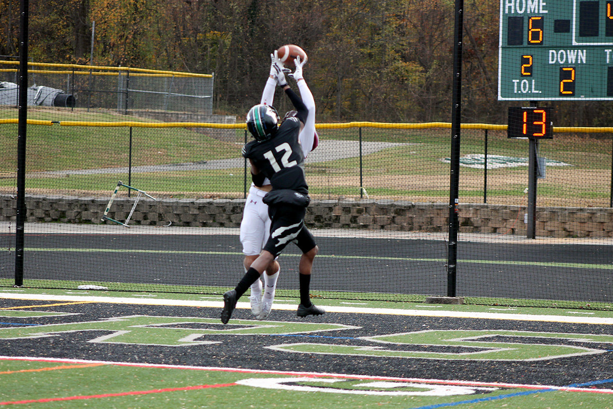 Braydon Lee defended a pass intended for a Broadneck wide receiver.