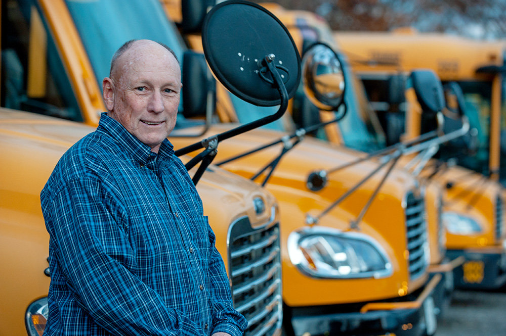 Kensington resident Bill Lippincott has gone from part-time bus driver to full-time driver so more kids can get to school and come home on time.