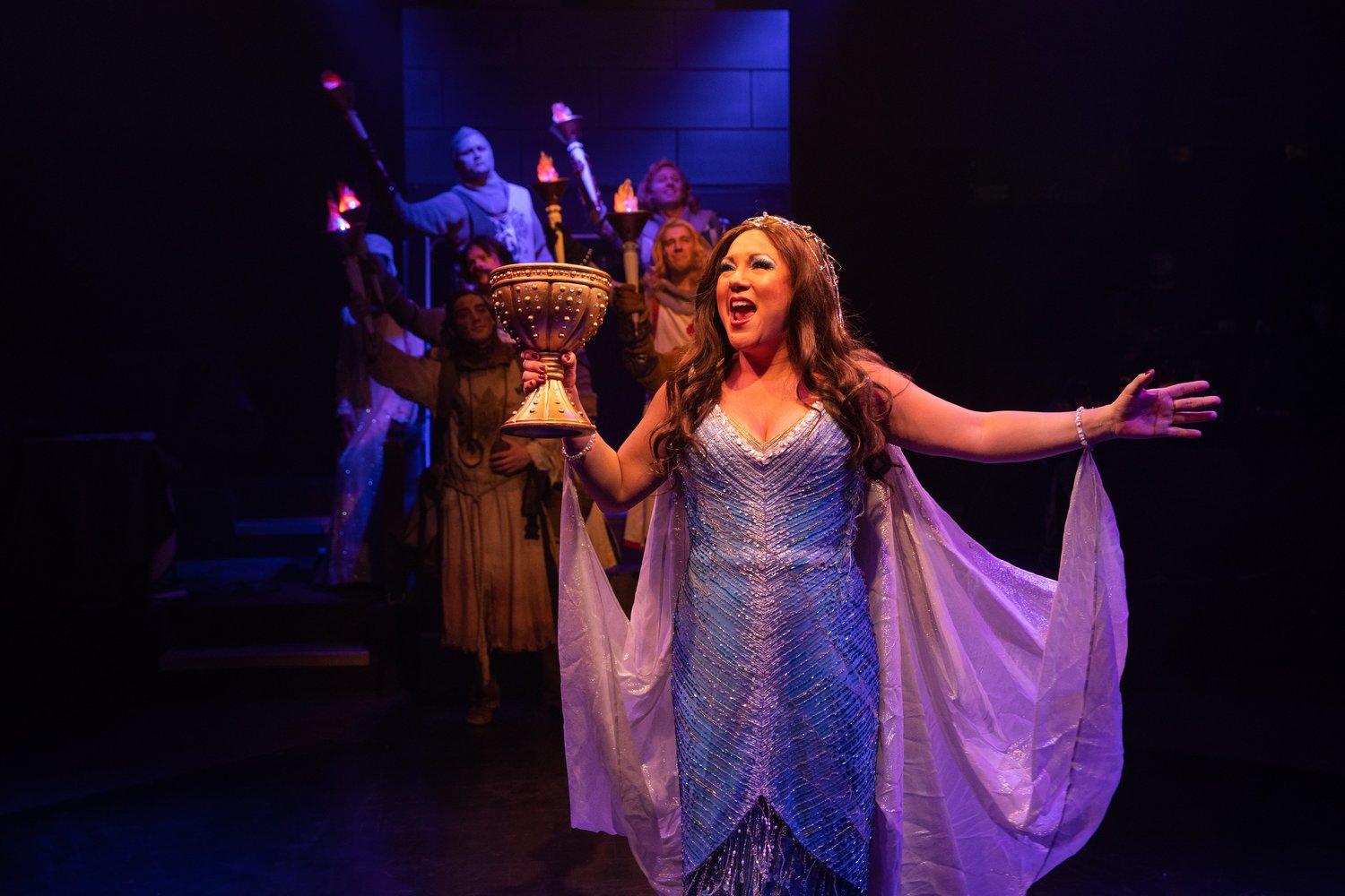 Janine Sunday plays the Lady of the Lake in “Monty Python’s Spamalot.”