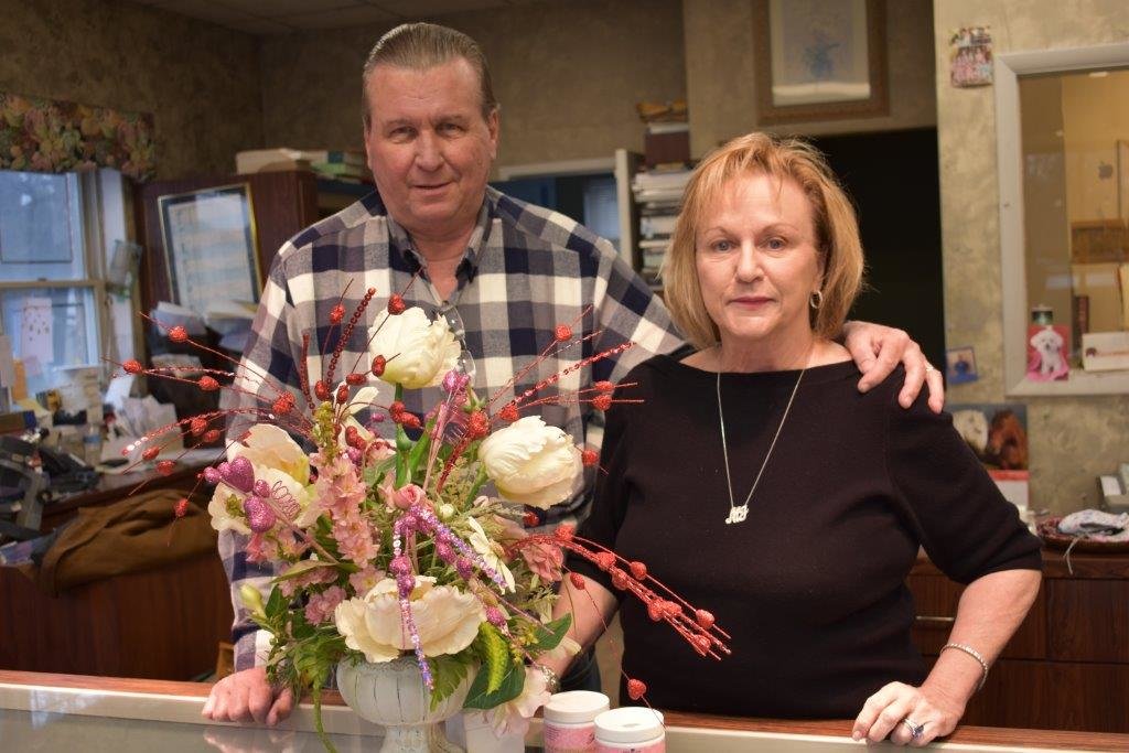 Owner Richard Pfisterer and sales manager Mary Jo Duvall are saying goodbye to customers after closing Mercado & Associates Jewelry, which has been in business since 1978.