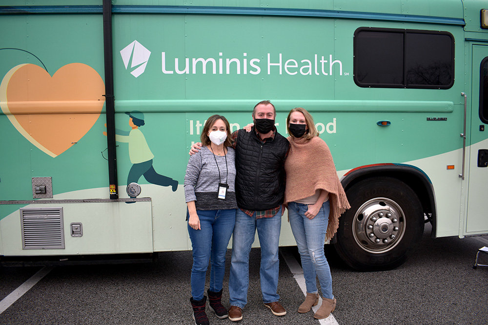 (L-R) Kelly Atkinson, Kevin Bonk and Jen Lewis were part of a successful drive held by the Luminis AAMC Blood Donor Center.