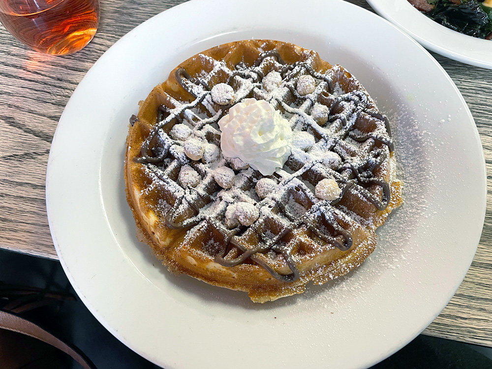 The Nutella waffle is a treat - for a special breakfast or a dessert.