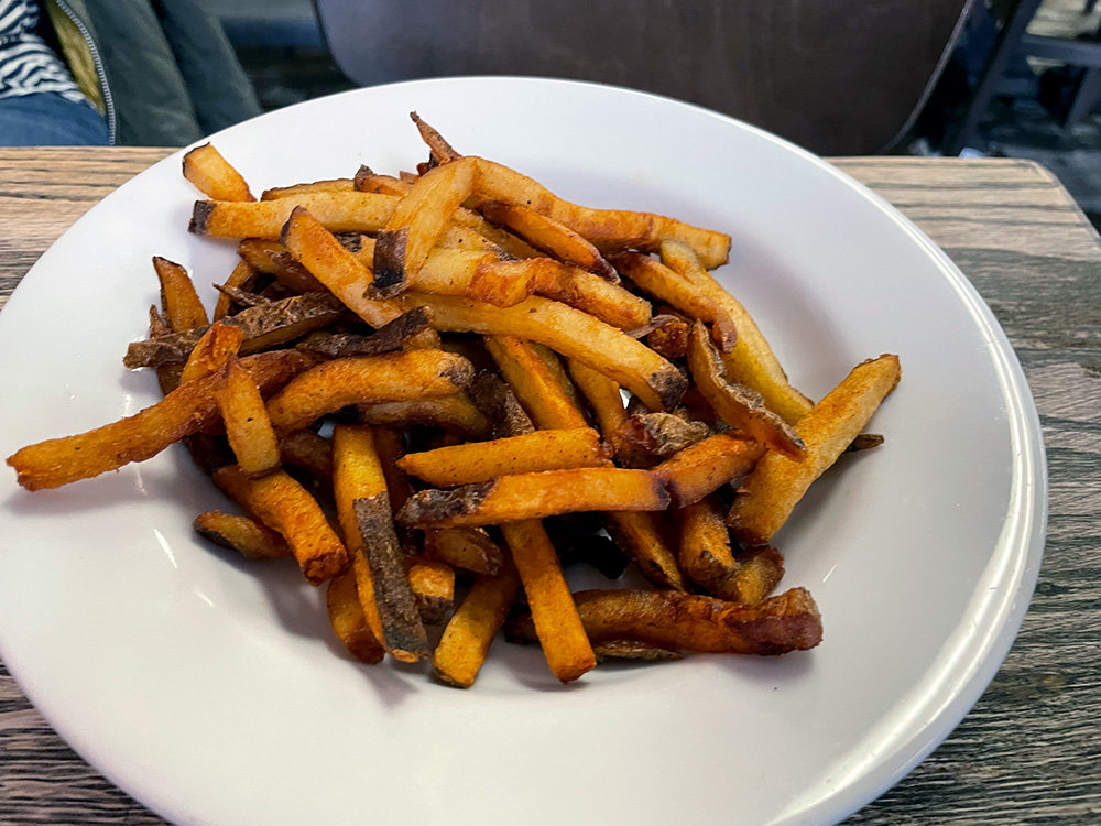 The French fries with Old Bay were hand-sliced, not over-seasoned, and perfectly crunchy.