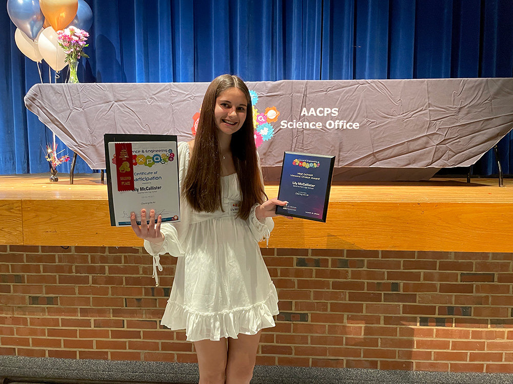 Severna Park High School freshman Lily McCallister earned four awards.