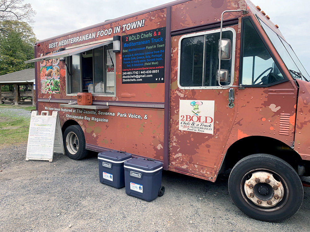 The 2 Bold Chefs food truck serves flavorful Mediterranean food, complete with great service and smiles.