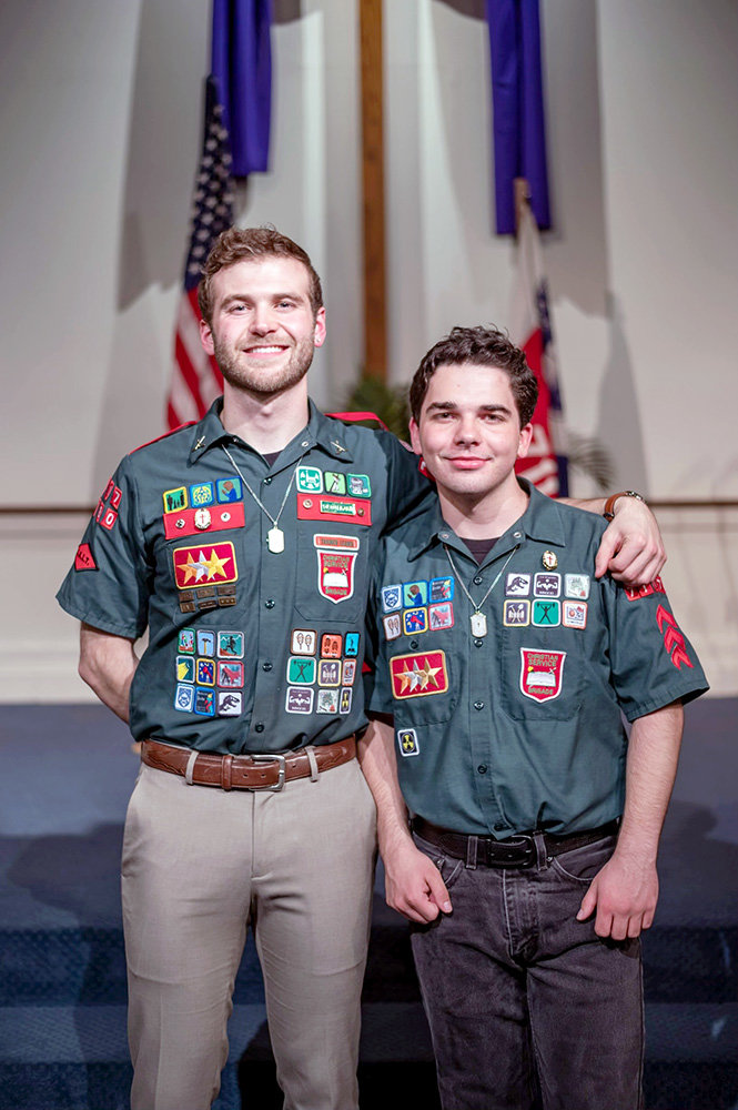 During the ceremony, Seth Ratajczak was joined by his mentor, Jacob Daniel, the only other Herald of Christ in his battalion unit.