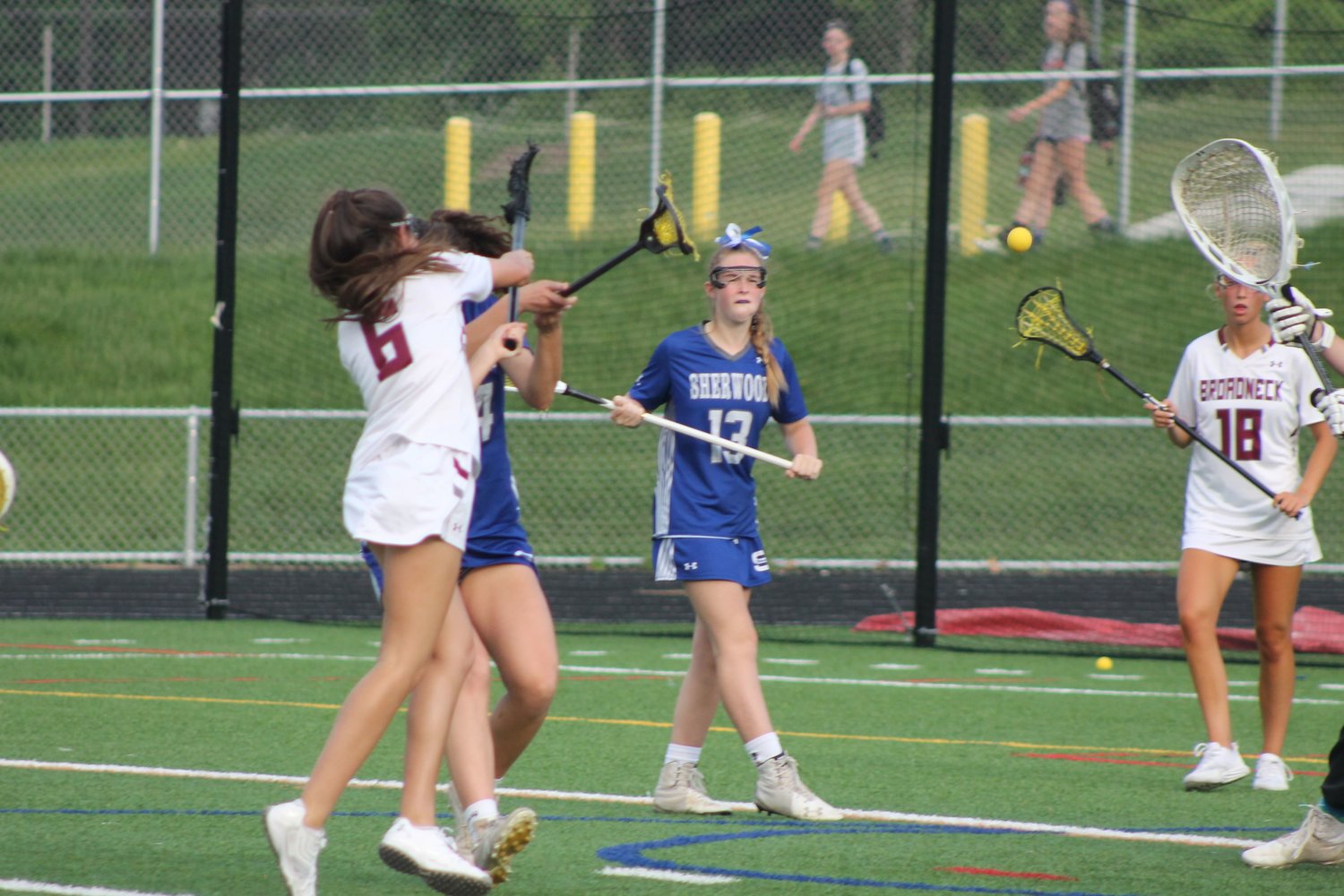 Lily Trout attempted a shot on goal during the state semifinals on May 20.
