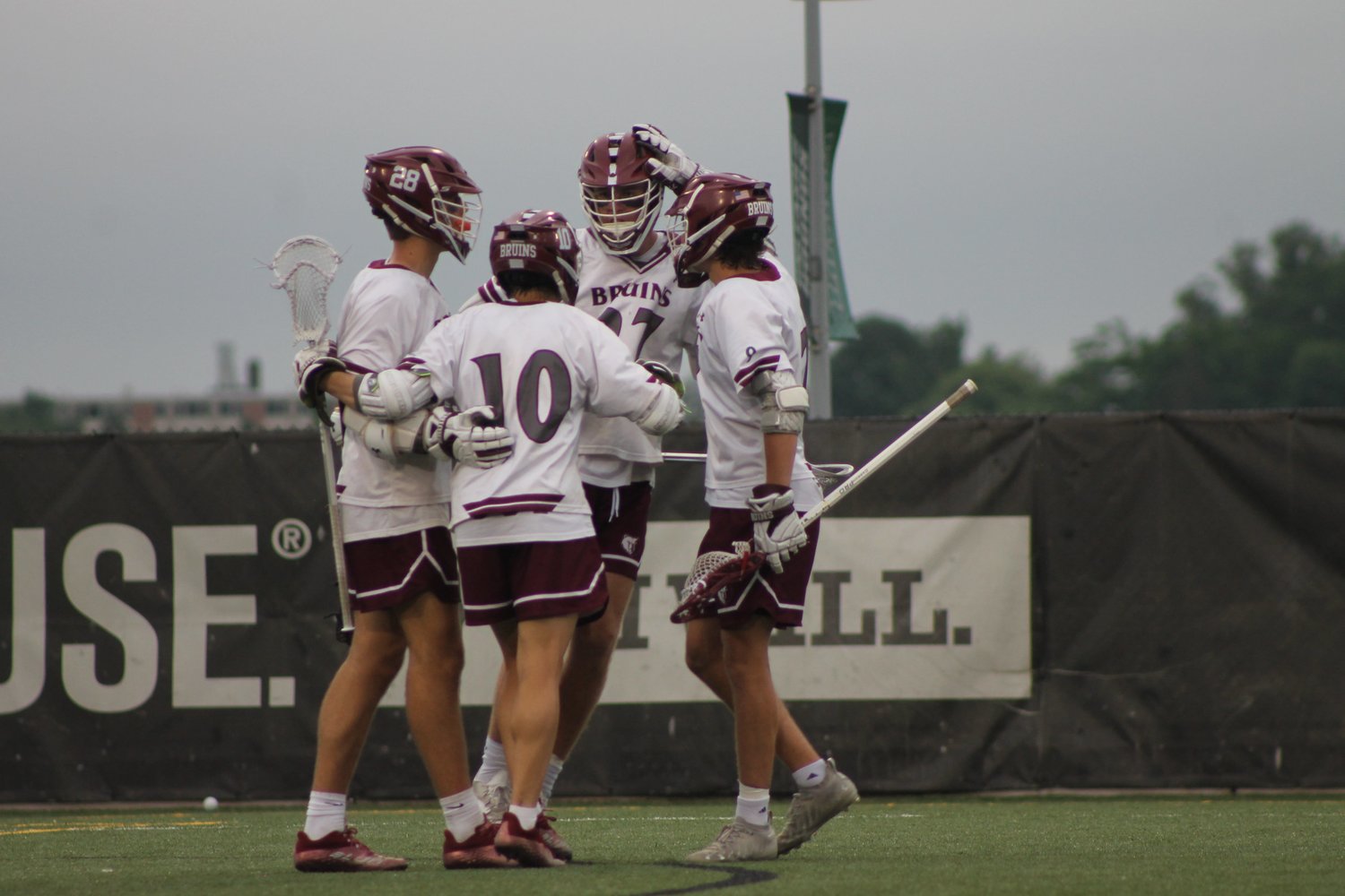 Broadneck players celebrated a goal scored by Jackson Shaw (left).
