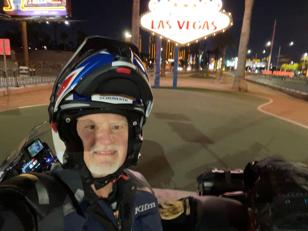 One of Brian Conrad’s favorite stops was in front of the welcome sign in Las Vegas, Nevada, which he saw on May 16.