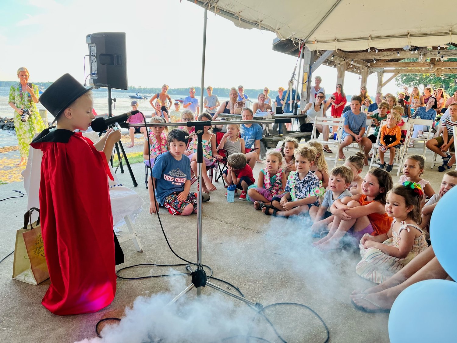 Three-year-old Owen King mesmerized the audience with his wizardry and magic tricks.
