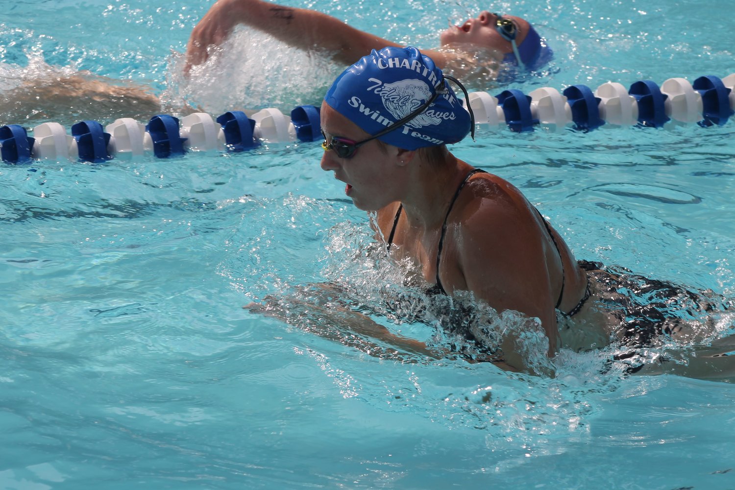 Fourteen-year-old Marlee Woolsey swam the 50-meter breaststroke.