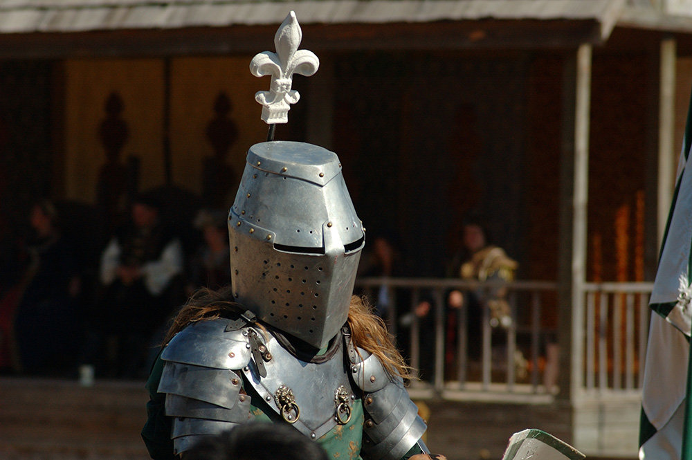 Armored jousting is just one of many attractions at the Village of Revel Grove in Crownsville from August through October.