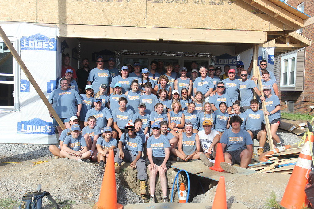 The WoodsWork team from Woods Church helped construct a six-bedroom home in Kittanning, Pennsylvania, this summer.