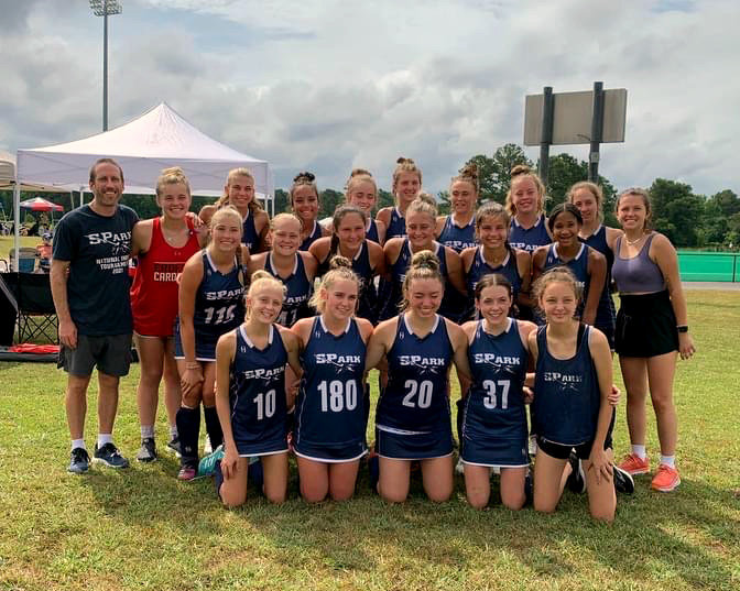 The SPark U16 team, coached by Jesse Larson (left) and Mikayla Borneman, competed at the national club championships at Virginia Beach this past spring.