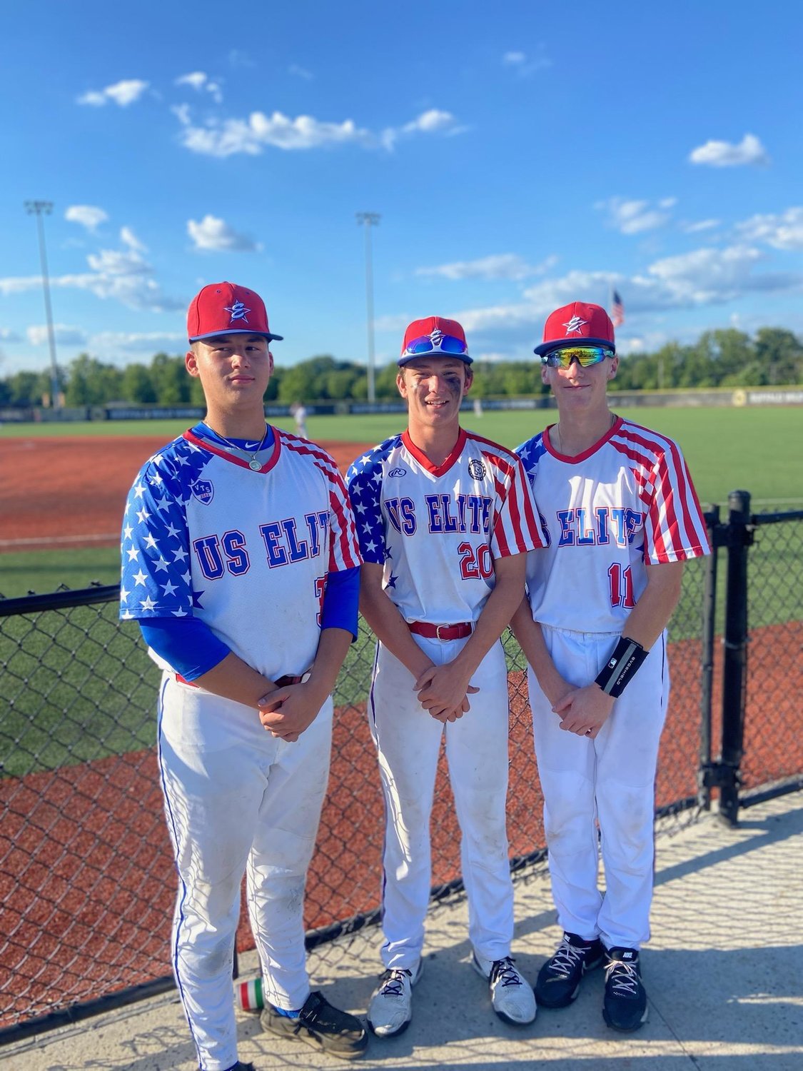 (L-R) Wesley Hall, Charlie Hartman and Nick Cicale all had stellar seasons for US Elite Baseball’s Maryland class of 2025.