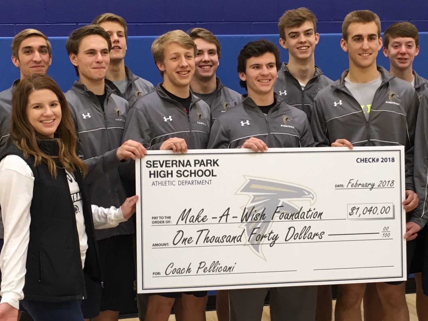 Severna Park High School students raised more than $1,000 for the Make-A-Wish Foundation in 2018 to support Gabi Pellicani.