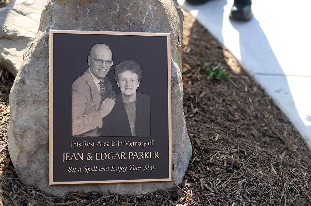 The Jean and Edgar Parker Memorial Rest Area features many amenities for travelers on the Broadneck Peninsula Trail.