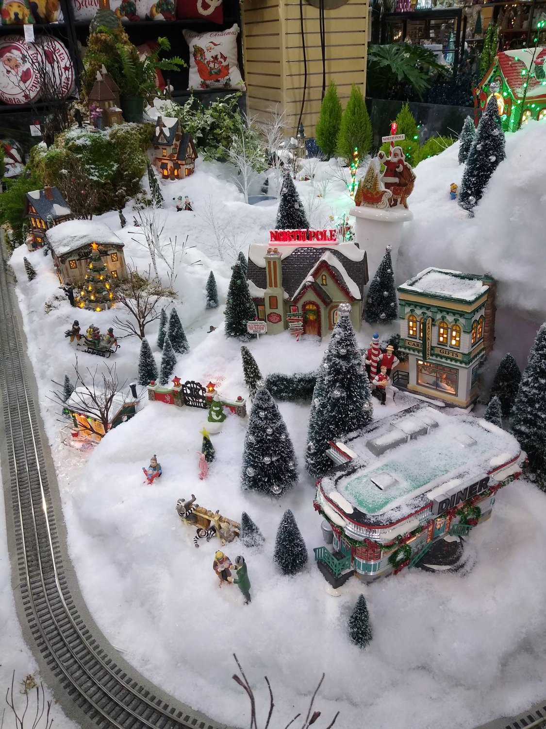 At Homestead Gardens in Severna Park, the train garden is arranged differently each year and visitors can see the Lionel Express train cars navigate around villages with many recognizable landmarks.