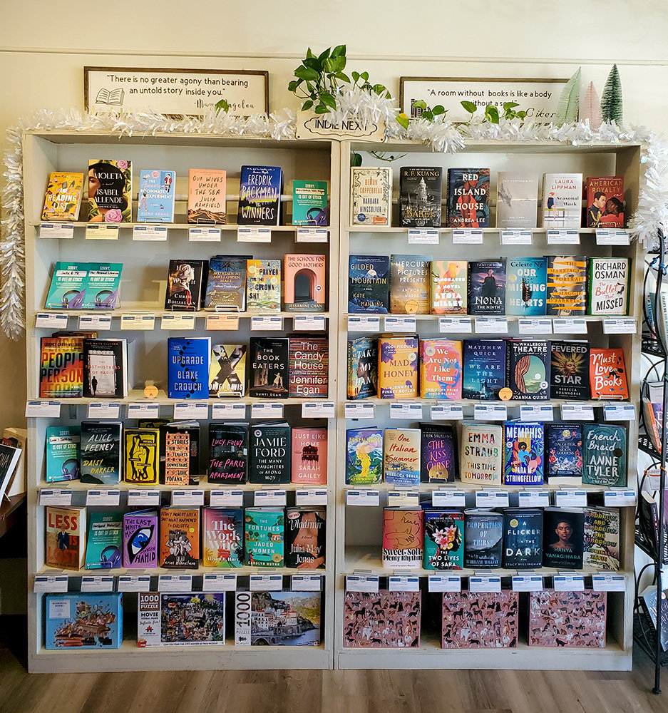 Park Books’ Indie Next wall is full of newly released books recommended by independent bookstores. There is a little something for everyone on this shelf.