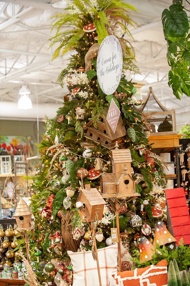 Gnome for the Holidays has mushroom ornaments, garden items and more.