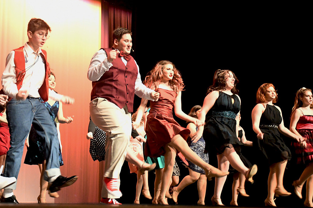 The cast danced for joy in the finale of Severna Park High School’s version of “Footloose” on November 3. Stage newcomers and veterans displayed their acting, singing and dancing skills in the dynamic fall musical.