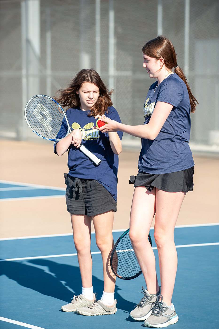 Three schools competed in unified tennis practices at Severna Park High School during the fall.