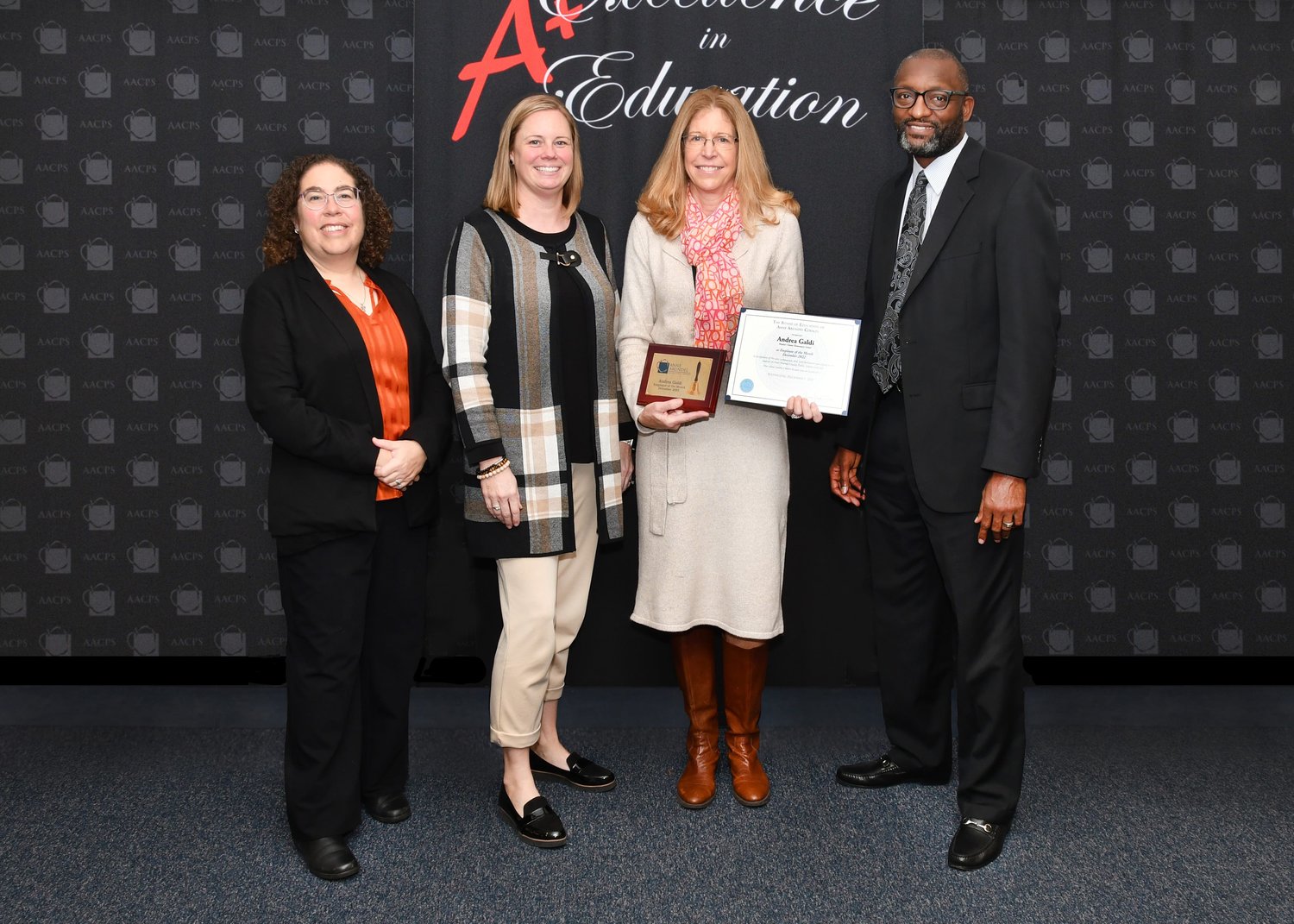 Andrea Galdi was the Anne Arundel County Public Schools Employee of the Month in December.
