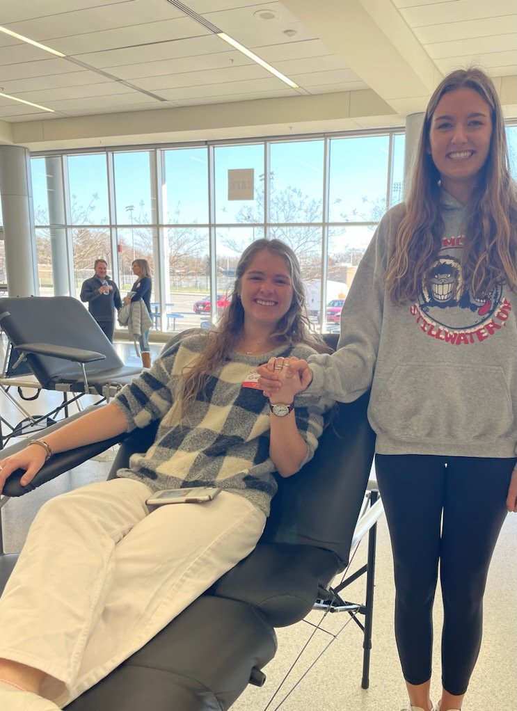 Seniors Paige Davis and Ashlyn Morris both have an interest in the medical field, so they partnered with the Red Cross and led their own blood drive.