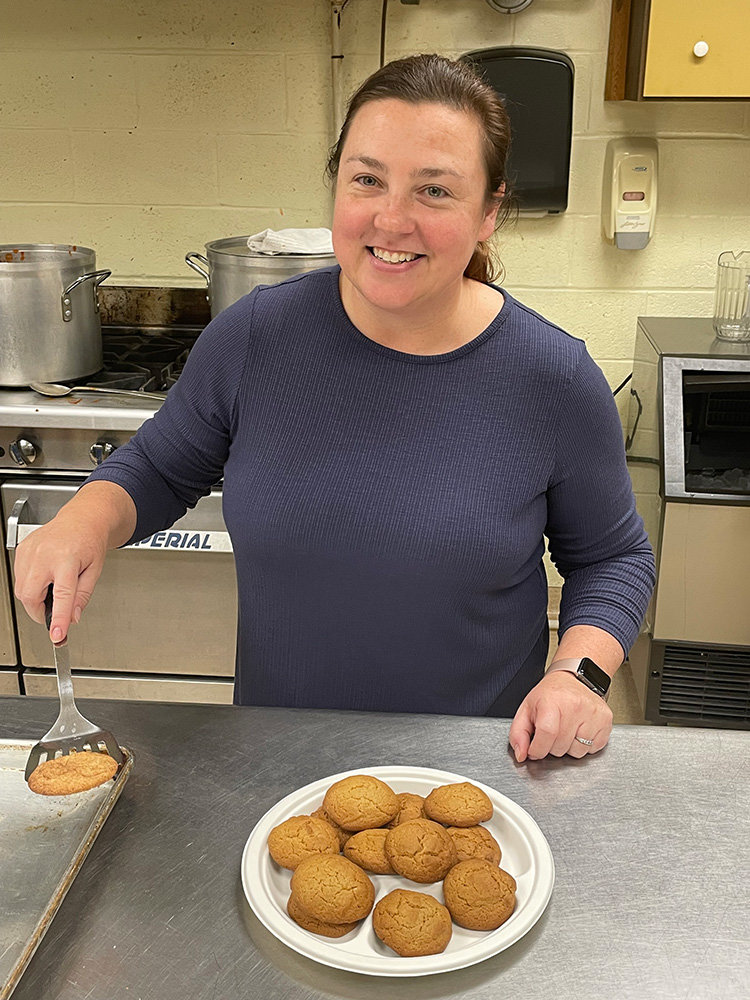 At Severna Park United Methodist Church, Gina Ingel dished out warm cookies for guests.
