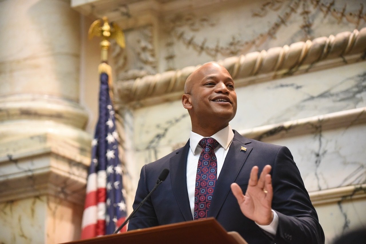 Wes Moore’s speech focused on encouraging Marylanders to serve and supporting groups like veterans, teachers and those who live in poverty.