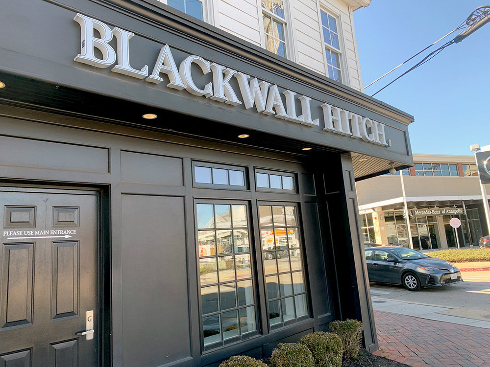 Blackwall Hitch is located on the corner of 6th Street and Severn Avenue, just over Spa Creek.
