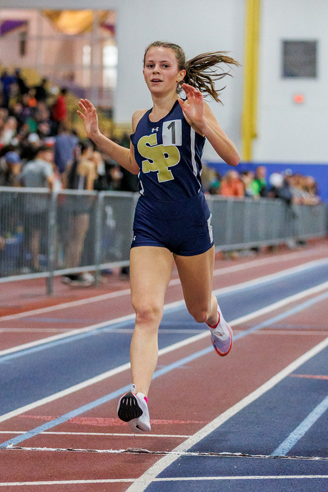 Cameron Glebocki led the pack in the girls 3200-meter run. The Severna Park senior finished first with a time of 11:35.34.