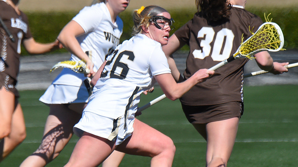 Olivia Abe plays attack for the Wofford University Terriers.