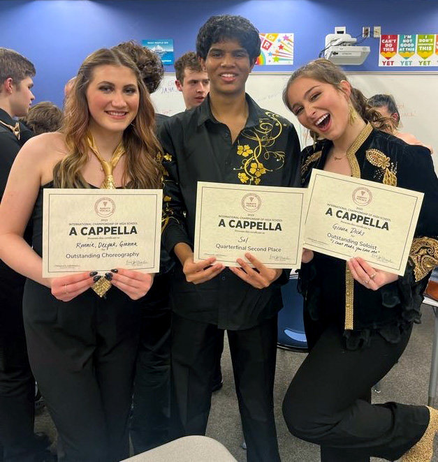 Ronnie McIntyre, Deepak Thumma and Gianna Dicks took home multiple awards during the ICHSA quarterfinals in February.