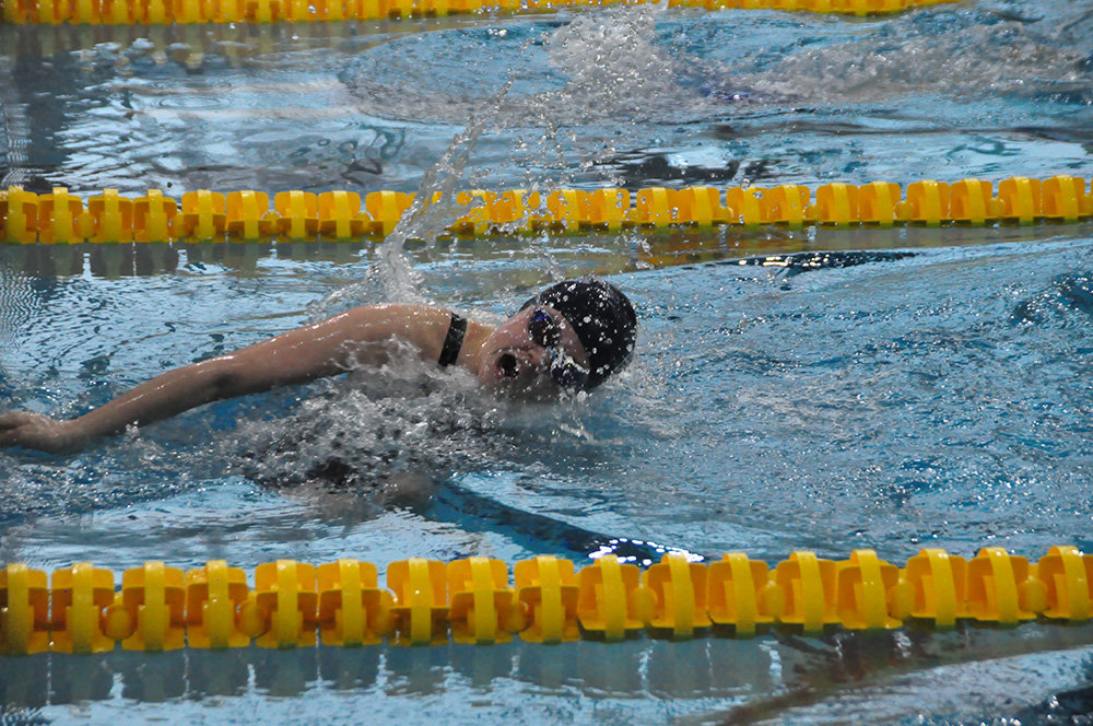 Severna Park’s Madelyn Corey showed off her breaststroke during the Maryland high school state championships for swimming and diving.